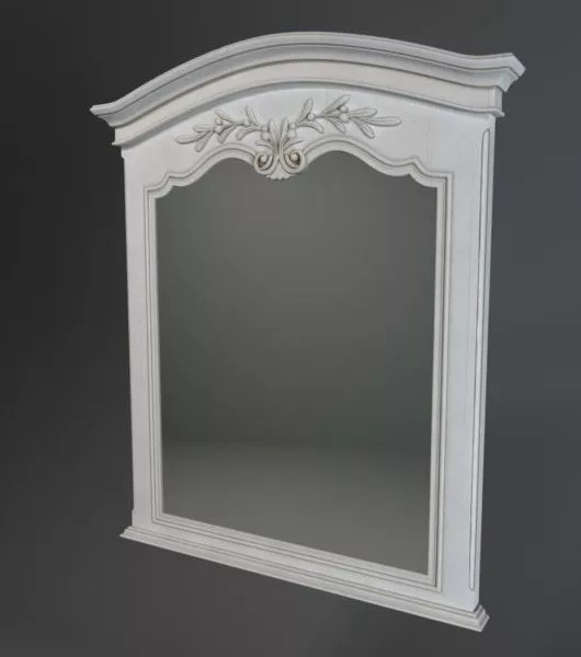 Antique Style Carved Wood Mirror 3d model Antique Style Carved Wood Mirror 3d model