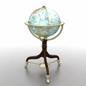 Antique World Globe 3d model