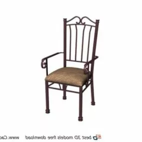 Antique Wrought Iron Chair 3d model