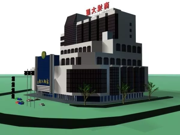 Apartments And Commercial Building 3d model Apartments And Commercial Building 3d model