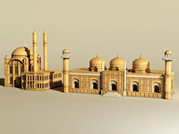 Low Poly Castle Scene 3d model