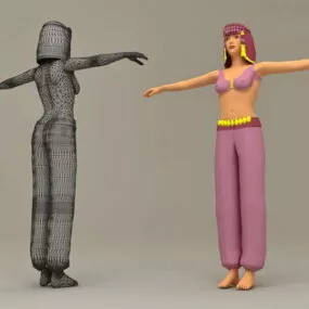 Arabian Dance Girl Character 3d model