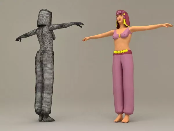 Femme Basic Poser Character 3d model