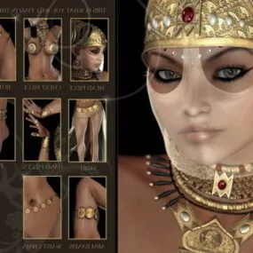 Arabian Dancing Girl Character 3d model