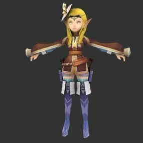 Archer Girl 3d model