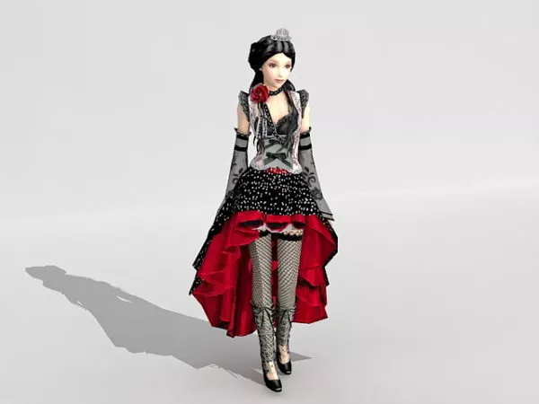 Aristocratic Girl 3d model Aristocratic Girl 3d model