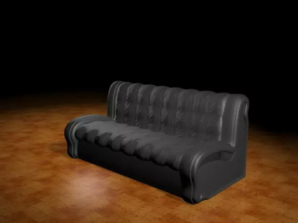 Armless Sofa Bench 3d model Armless Sofa Bench 3d model