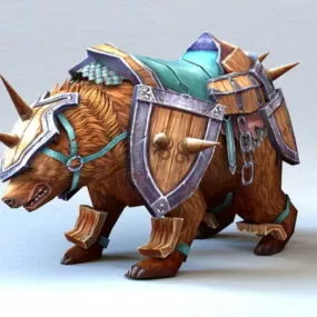 Armored Brown Bear 3d model