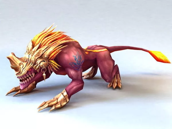 Armored Lion Beast 3d model Armored Lion Beast 3d model
