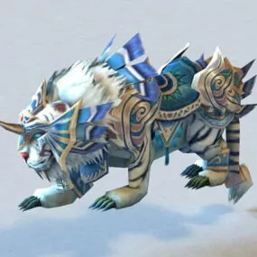 Armored White War Tiger 3d model