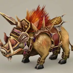 Armored Wild Boar 3d model