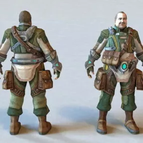 Army Fat Soldier 3d model