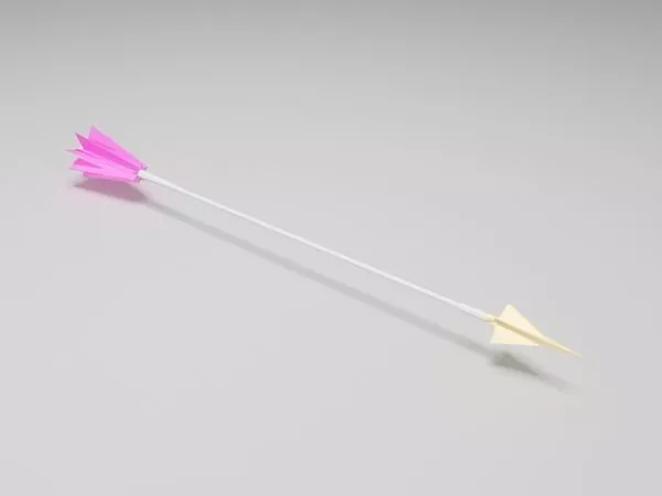 Arrows Cross Shape 3d model