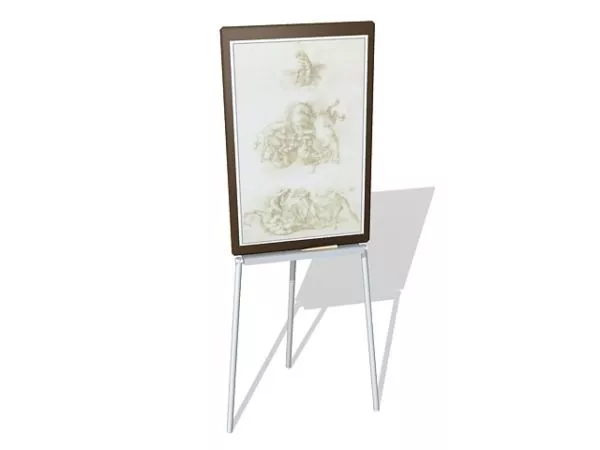 Fish Picture On Black Frame 3d model