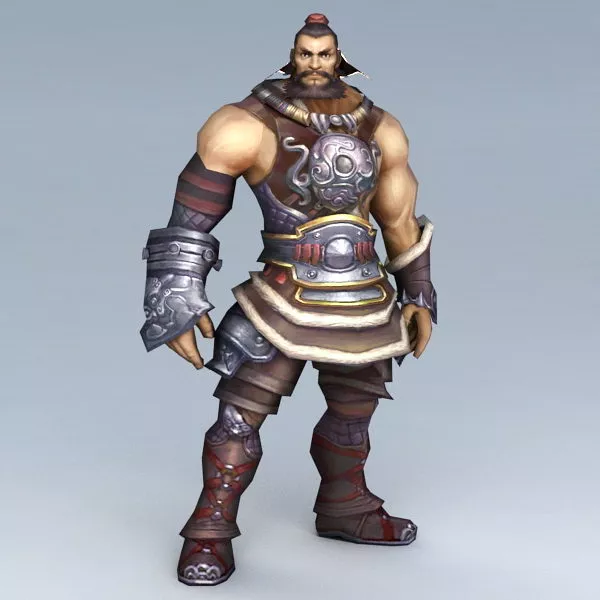 Asian Male Warrior Rigged 3d model Asian Male Warrior Rigged 3d model