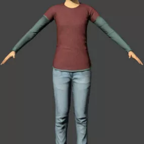 Asian Teen Girl 3d model