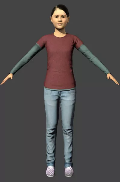 Asian Teen Girl 3d model Asian Teen Girl 3d model
