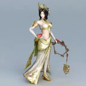 Asian Warrior Woman 3d model