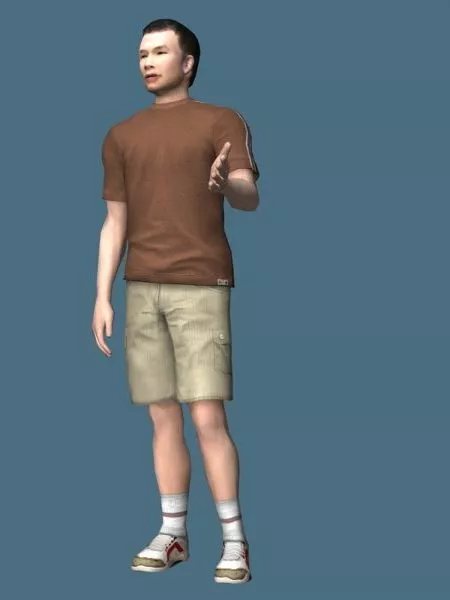 Asian Man Standing & Rigged 3d model Asian Man Standing & Rigged 3d model