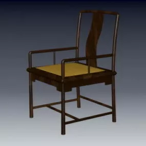 Asian Style Arm Chair 3d model