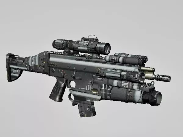 M16 Assault Rifle Lowpoly 3d model