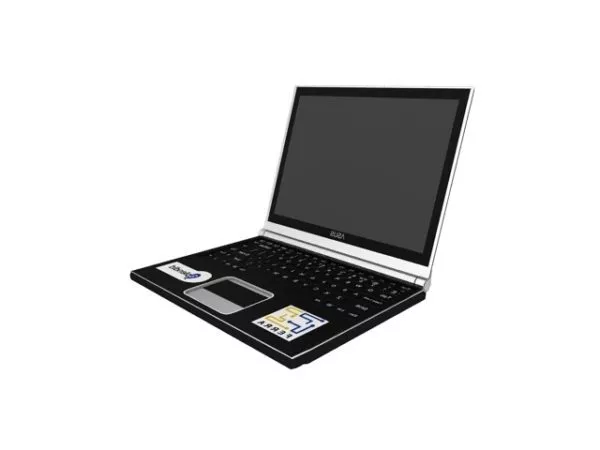 Laptop With Speakers 3d model