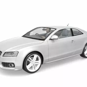Audi S5 Coupe With Driver 3d model