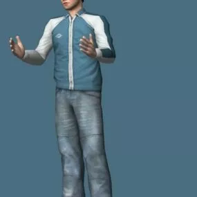 Autumn Fashion Man Rigged 3d model