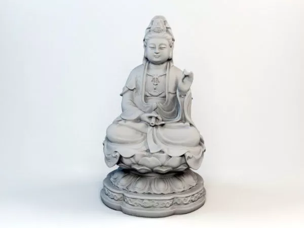 Buddha Bust Statue 3d model
