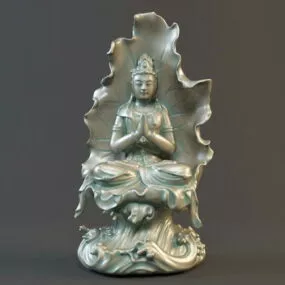 Avalokitesvara Bodhisattva Statue 3d model