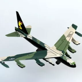 B-52 Stratofortress Bomber Aircraft 3d model