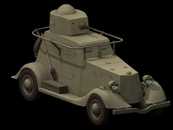 Ba-20 Armored Car 3d model Ba-20 Armored Car 3d model