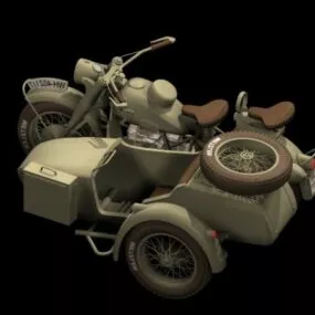 Bmw R75 Motorcycle 3d model