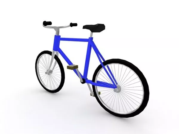 Curved Frame Bike 3d model