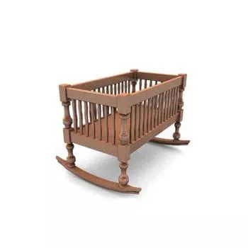 Baby Cradle And Crib 3d model Baby Cradle And Crib 3d model
