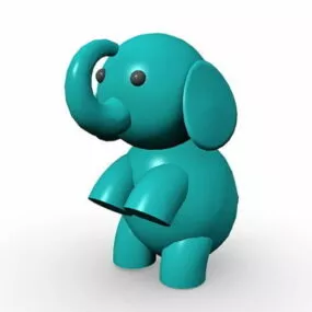 Baby Elephant Cartoon Character 3d model