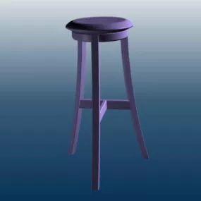 Backless Bar Stool 3d model