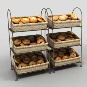 Bagel Display Racks For Bagel Shops 3d model