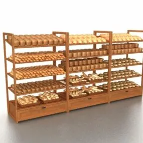 Bakery Retail Display Rack 3d model