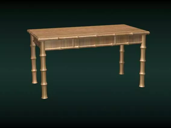 Bamboo Dining Table 3d model Bamboo Dining Table 3d model