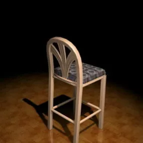 Bar Stool With Back 3d model