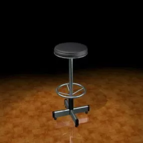 Bar Stool With Wheels 3d model
