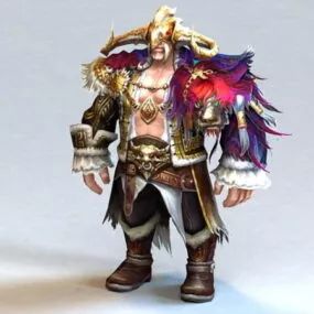 Barbarian Man Warrior 3d model