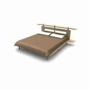 Barnwood Platform Bed 3d model