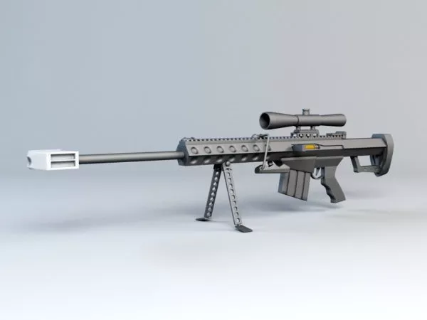 Barrett Sniper Rifle 3d model Barrett Sniper Rifle 3d model