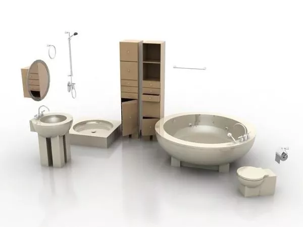Combined Toilet With Sink 3d model