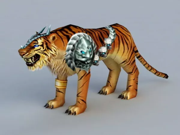 Battle Tiger Rigged 3d model Battle Tiger Rigged 3d model
