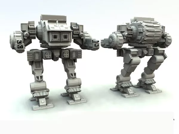 Robot Mech With Machine Gun 3d model