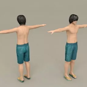 Beach Guy Rigged 3d model