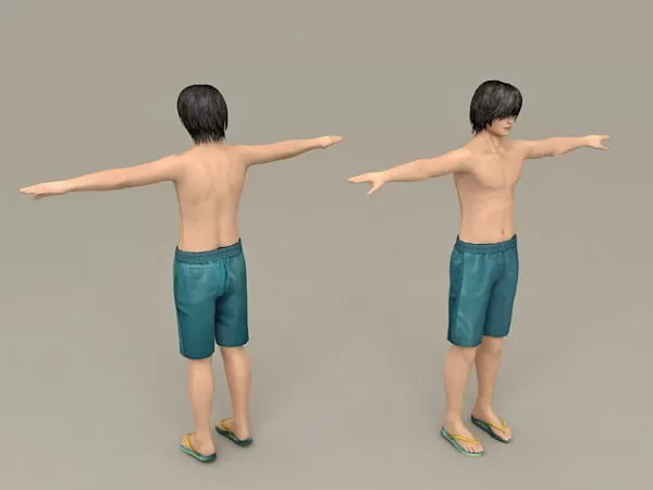 Beach Guy Rigged 3d model Beach Guy Rigged 3d model